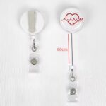 Heartbeat ECG Retractable ID Badge Reel